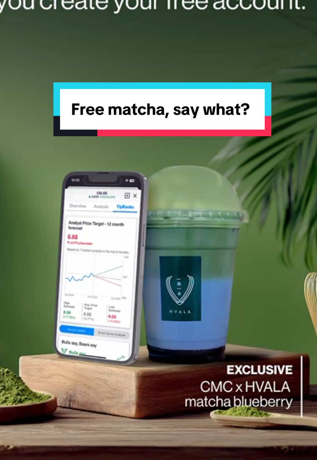 [Promo code: SG60] Free drink alert! Enjoy our CMC x Hvala matcha drink when you create your free account today
