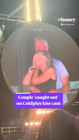 A couple has found themselves in the international spotlight after they appeared on Coldplay's concert 'kiss cam' #coldplay #coldplayconcert 