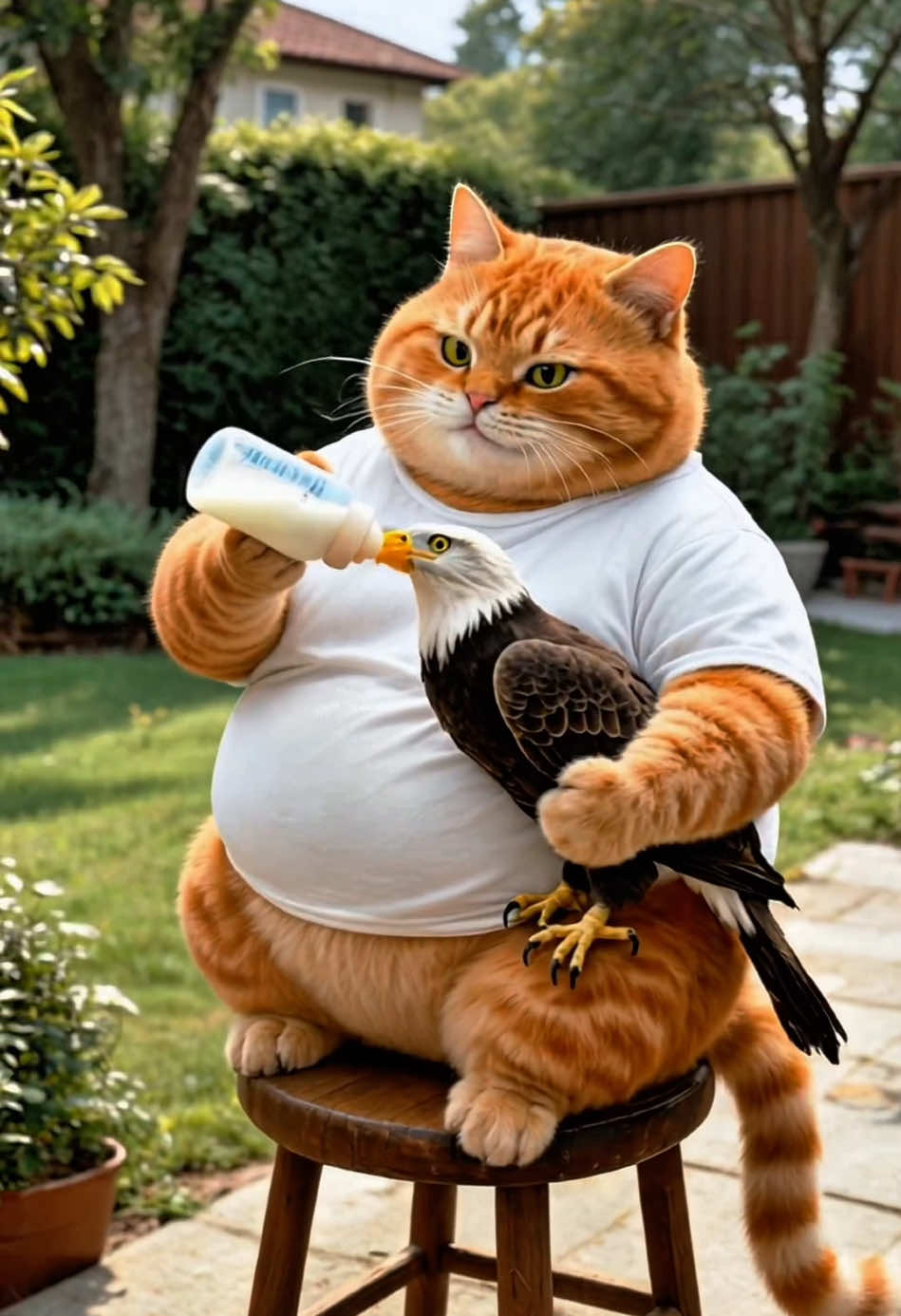 This orange cat is omnipotent #funny #funnyvideos #funnycat #aivideo #fyp 