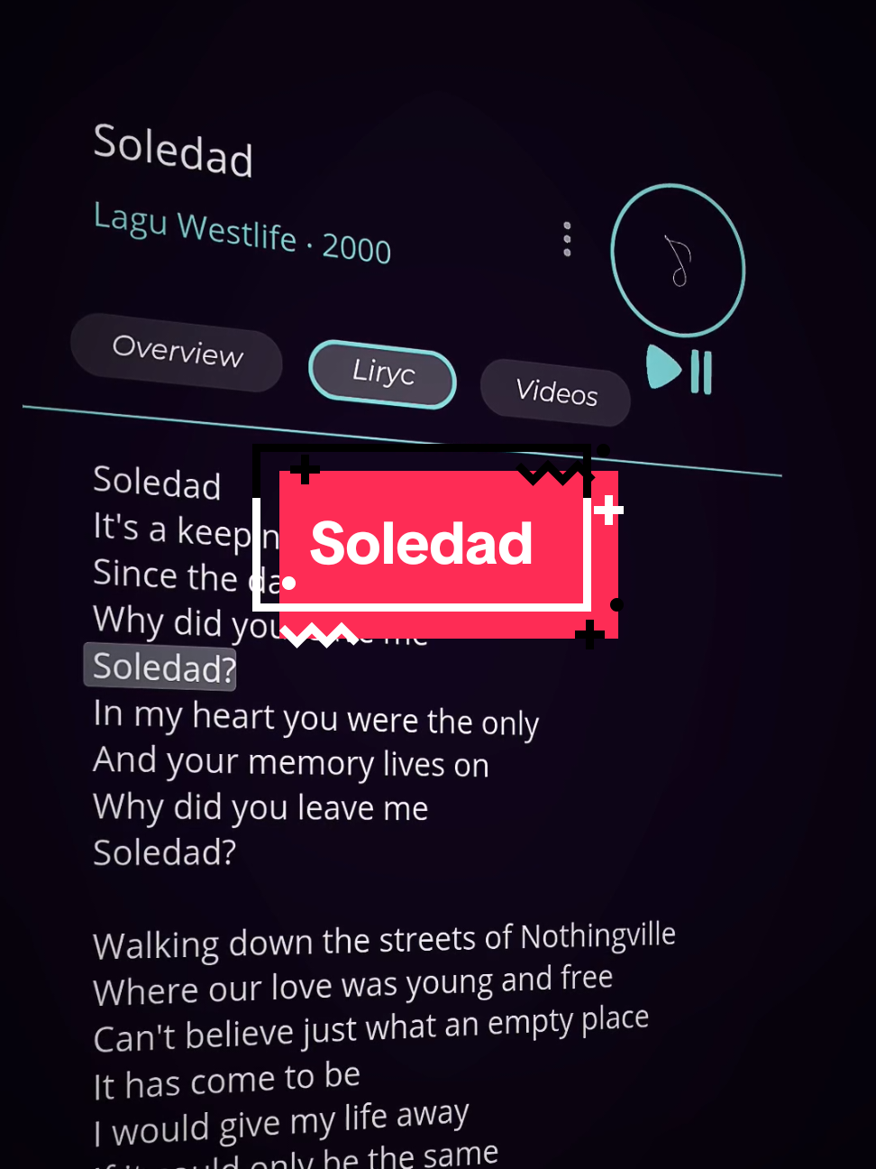 soledad🎧...liryc🎶 #westlife #lirysmusic🎶 #follow #lirycsvideo #fypシ #like #fyppppppppppppppppppppppp 