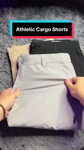 3 pairs of “lulu” athletic cargo shorts for $38 and free shipping #tiktokshop #tiktokmademebuyit #tiktokmarketplace #shorts #cargoshorts #khakishorts 