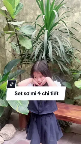 Sắp khai giảng rồi ba me sắm cho em 1 set học sinh sang chảnh gồm 4 chi tiết : sơ mi + gile + chân váy + kèm nơ #xuhuong #embe  