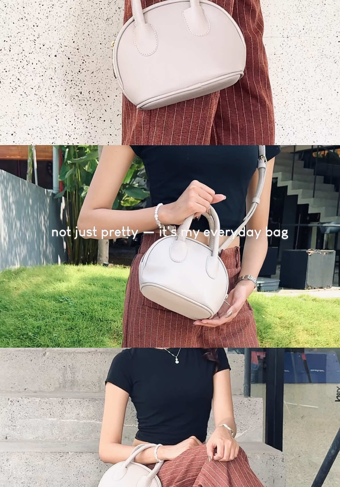 coffeshop visit with my everyday bag🌻✨ #fyp #taswanita #racuntiktok #racunbelanja #slingbag  — model : @araa 