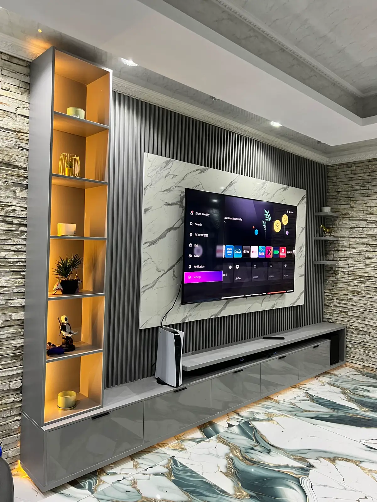 Grateful for the journey and every detail that got us here. From sketch ideas 💡 to setup, this space speaks volumes. Built with passion, precision, and purpose. 🙏 . Call or WhatsApp us today to get yours ✅ done. Only at SpaceCraft Furnitures. #AppreciationPost #fyp #gray #gloss #foryoupage #southafrica  #interiordesign #homedecor #trend  #luxuryliving #tvunitdesign #viralvideos #modernliving #designinspo #tiktokhome #dumpling   #spacecraftcoza 