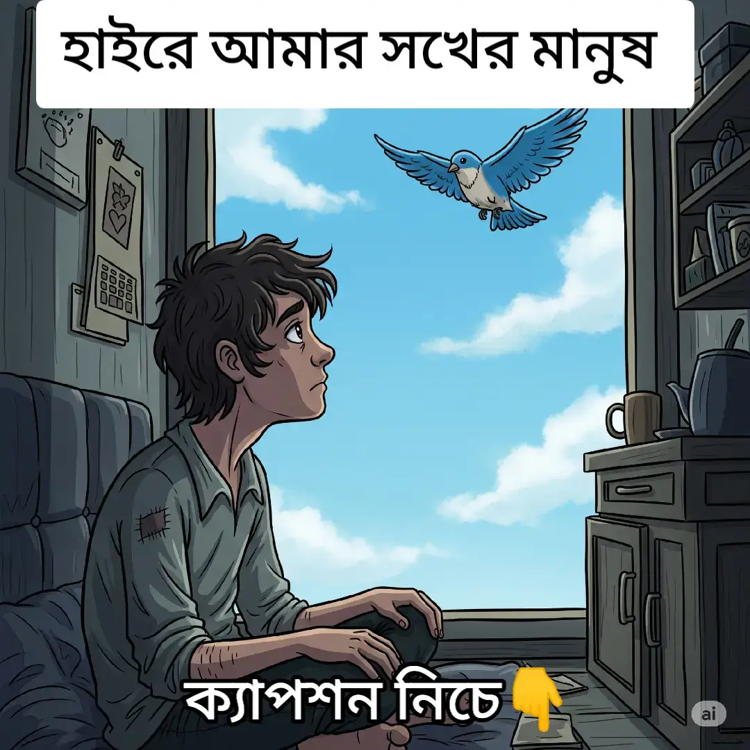 শোনো মায়াবতী, আমি জানি, এই চিঠিটা তোমার কাছে পৌঁছাবে কিনা, বা পৌঁছালেও তুমি পড়বে কিনা। তাও লিখছি। হয়তো এই লেখার মধ্য দিয়েই আমার অপূর্ণতা কিছুটা হালকা হবে। তোমাকে আমি হাজার চেষ্টা করেও রাখতে পারিনি। আমার সমস্ত আবেগ, সবটুকু ভালোবাসা দিয়েও তোমাকে বেঁধে রাখতে পারিনি। আর তুমি? তুমি আমাকে গোপনে ঠকিয়েছো। তোমার চোখের গভীরে যে স্বাধীনতার স্বপ্ন লুকিয়ে ছিল, তা আমি দেখতে পাইনি, অথবা দেখতে চাইনি। আমার ভুল ছিল। আমি চেয়েছিলে তোমার স্বাধীনতা, কিন্তু আমি দেইনি তোমাকে। আমি ভেবেছিলাম, আমার ভালোবাসা, আমার যত্ন তোমাকে একটা নিরাপদ আশ্রয়ে রাখবে। আমি ভুল বুঝেছিলাম যে ভালোবাসা মানে জোর করে আটকে রাখা। আমি তোমাকে আমার পৃথিবীতে, আমার নিয়মের ঘেরাটোপে আটকে রেখেছিলাম। আর তুমি, ডানা ঝাপটাতে চেয়েছিলে মুক্ত আকাশে। সেই দিনগুলোর কথা মনে পড়ে? যখন আমি তোমার পছন্দের গানগুলো শুনতাম, শুধু তোমাকে খুশি করার জন্য। যখন আমার সবটুকু চেষ্টা ছিল তোমাকে হাসানো। আর তুমি, তখনো হয়তো মুক্তি চেয়েছিলে। আমি তোমাকে এক ঘোরের মধ্যে রেখেছিলাম। ভেবেছিলাম, একদিন তুমি বুঝবে আমার ভালোবাসাটা কতটা খাঁটি ছিল। একদিন তুমি মিস করবে আমার এই... এই নির্বাক উপস্থিতি, আমার নিঃশব্দ ভালোবাসা, আমার তোমাকে আঁকড়ে ধরে রাখার ব্যর্থ চেষ্টা। আজ তুমি স্বাধীন। তোমার নিজস্ব আকাশে তুমি উড়ছো। আমি জানি না তুমি এখন কোথায়, কেমন আছো। আমার কেবল মনে হয়, এই শূন্যতা কি তোমার মধ্যেও আছে? তুমি কি কখনো আমার ফেলে আসা স্মৃতিগুলোকে ফিরে দেখো? আমার পাগলামিগুলো কি তোমার মনে পড়ে? আমার এই অপূর্ণতার গান তুমি কি কখনো শুনতে পাবে, মায়াবতী? আমি জানি না। তবে আমার এই প্রার্থনা, তোমার স্বাধীনতা যেন সত্যিই তোমাকে সুখ দেয়। আর যদি কখনো, খুব বেশি একা লাগে তোমার, জেনো, আমার ভালোবাসার দরজা আজও তোমার জন্য খোলা। ইতি, তোমার অপেক্ষায় থাকা এক ব্যর্থ প্রেমিক। ♥️♥️ কারো জীবনে ঘটে যাওয়া কোনো কাহিনী থাকলে আমাকে জানাতে পারেন আমি পরবর্তি ভিডিওতে সেটাকে ক্যাপশন তৈরি করে তুলে ধরবো,,, ♥️♥️ ইউটিউবে গিয়ে KTBD লিখে সার্চ করুন 