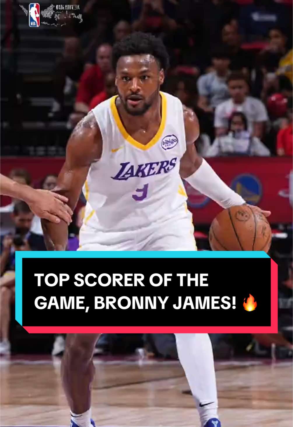 Bronny James jadi top scorer di game hari ini! 🔥 📊 18 PTS • 5 AST • 3 REB • 1 STL • 1 3PM #NBAHighlights #NBASummerLeague