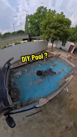 They told me to cool down… so I did — in my car 😎  #crcrestored #diypool #viral #tiktokautocampaign #carrestoration #funny #DIY 