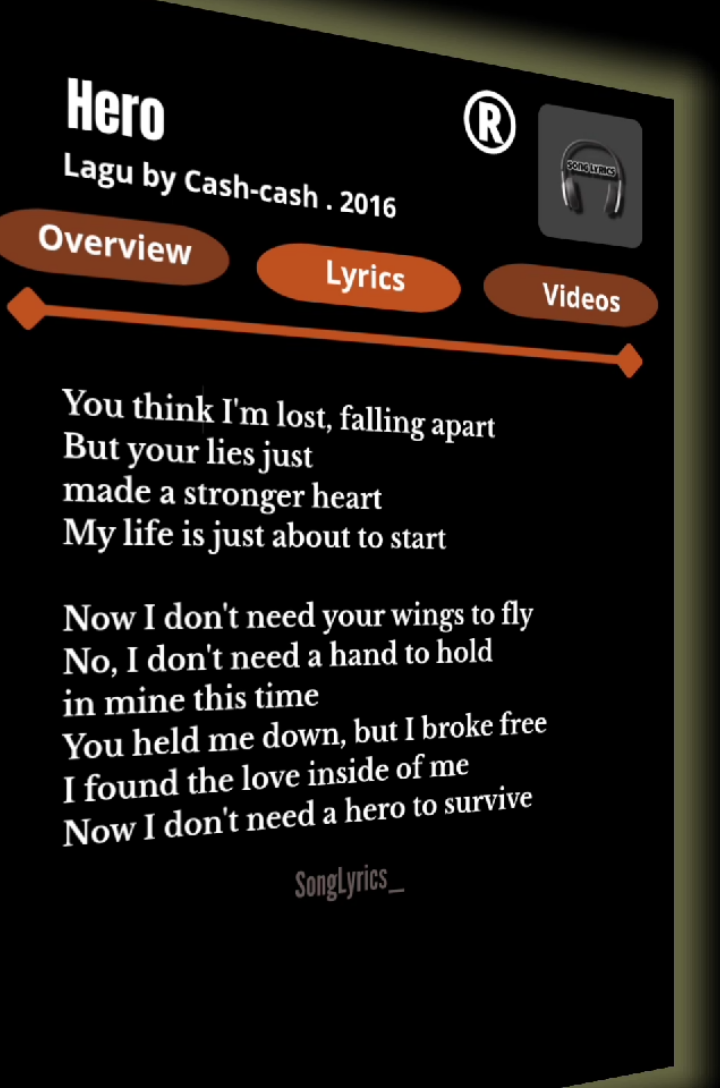 Hero | by Cash-cash🎶 #hero #cashcash #lyric #lyrics_songs #lyricsvideo #song #songs #songlyrics #lirik #liriklagu #fyp #fypage #fypforyou #beranda #fyppppppppppppppppppppppp 