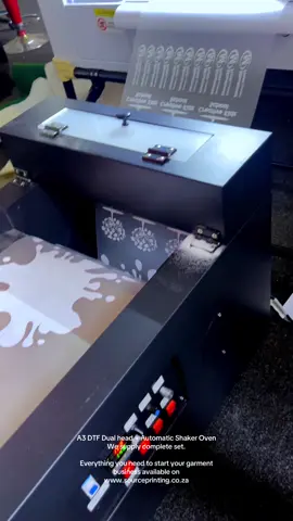 🔥 A3 DTF Dual Head Printer + Automatic Shaker Oven 🔥 Complete Set — Ready to Work! Everything you need to kickstart your garment printing business: ✔️ Dual Head A3 DTF Printer from R99,800 ✔️ Automatic Powder Shaker & Curing Oven ✔️ Inks, Film, Powder & Software ✔️ Remote Setup Support by Experts 💼 Perfect for Small to Medium Garment Businesses 🛒 Available Now at: 👉 www.sourceprinting.co.za Let us help you start strong. Nationwide delivery available!