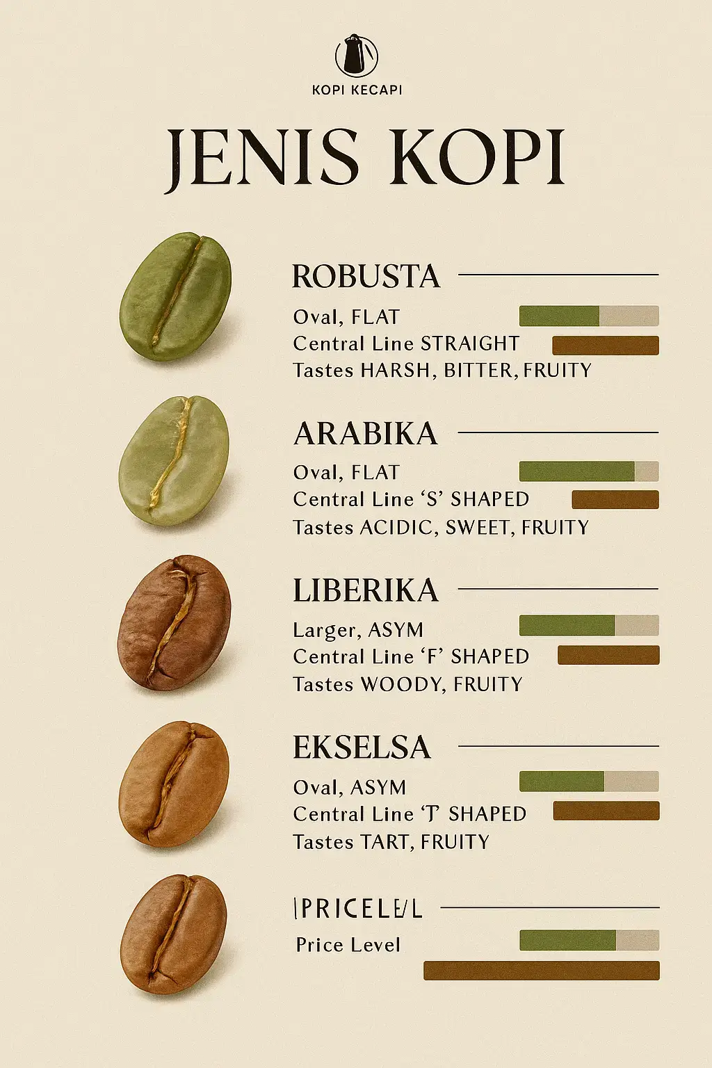 Jenis kopi yang mungkin kamu konsumsi setiap hari. yang paling sering yang mana? . . #caffee #kopi #kebunkopi #jeniskopi #kopirobusta #kopiarabika #arabica #arabicacoffee #liberika #ekselsa #kopinangka #kopinongko 
