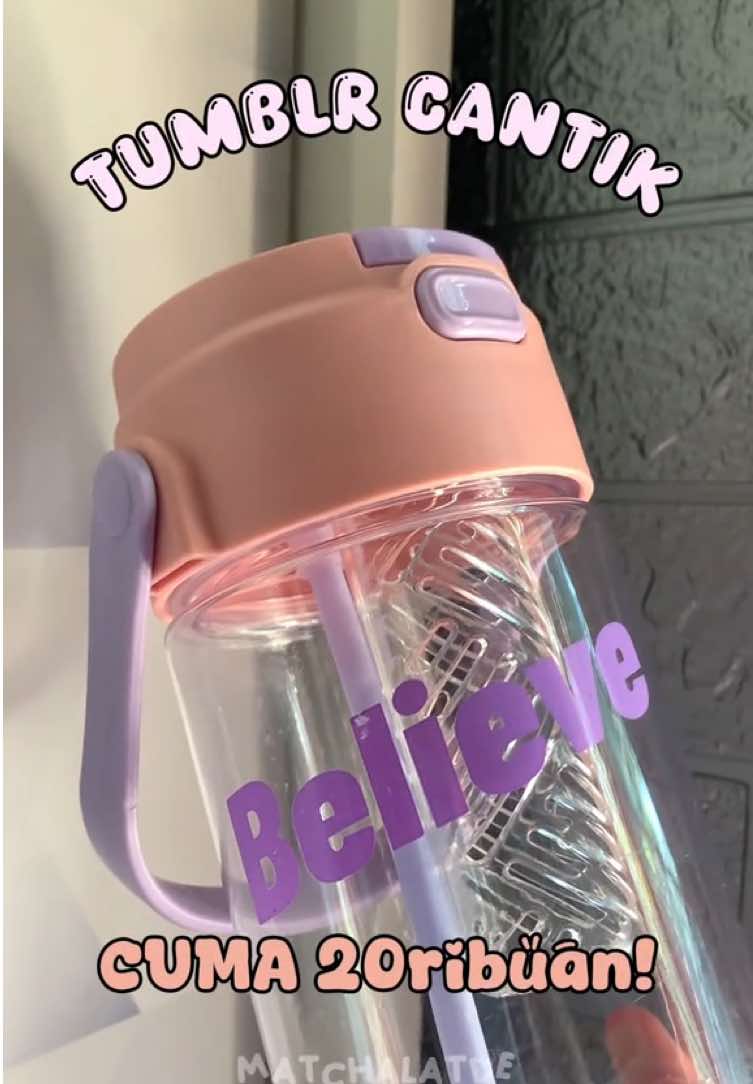 jadi suka minum air putih kalo pake ini🤍 #tumblr #murah #plastik #bpafree #infusedwater #cute #fyp #recommended 