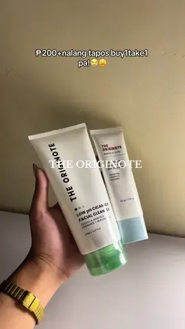 Buy1take1 na naman sila ₱200+ nalang😩😭 #theoriginote#facialcleanser#theoriginotesunscreen#fyp#foryou 