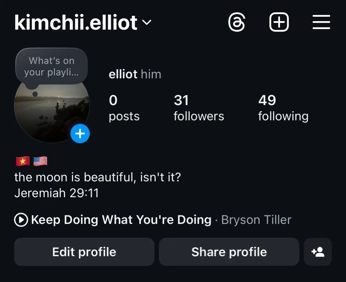 not really posting on tiktok anymore 😅 moving to instagram — @kimchii.elliot new posts coming soon & i follow back 💫📸 #fyp #igmoots #moots? #instagram #followback #newchapter 