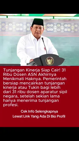 Tunjangan Kinerja Siap Cair! 31 Ribu Dosen ASN Akhirnya Menikmati Haknya. Pemerintah bersiap mencairkan tunjangan kinerja atau Tukin bagi lebih dari 31 ribu dosen aparatur sipil negara, setelah sekian lama hanya menerima tunjangan profesi. CEK INFO SELENGKAPNYA DI BIO PROFIL  #tunjangankinerjapns #tunjangankinerja #tukinpnsnaik #tukindosen #tukinnaik 