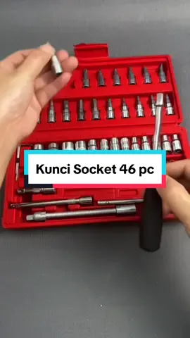 Full set kunci sok 46 pcs cuma 24 ribuan! Praktis, kuat, dan cocok buat semua kebutuhan! #KunciSokSet #AlatBengkel #ToolKitMurah 