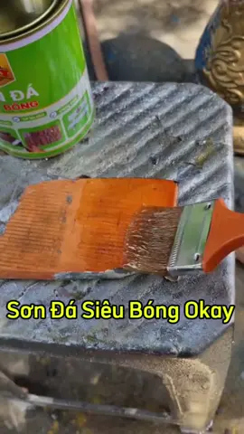 Sơn Đá Siêu Bóng Okay Làm tăng nổi bật, sáng bóng cho đá tự nhiên và nhân tạo dùng được trong và ngoài trời #sonda #sondasieubong #sieubong 
