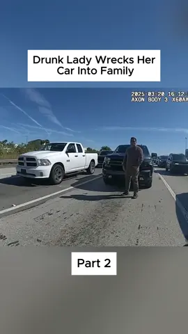 Drunk Lady Wrecks Her Car Into Family #police #bodycam #cops 