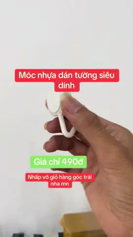 Móc nhựa dán tường giá chỉ 490đ. Nhấp vô giỏ hàng săn ngay kẻo hết nha ❤️❤️ #mocnhuatreoquanao #mocdantuong #1k #săn1k 