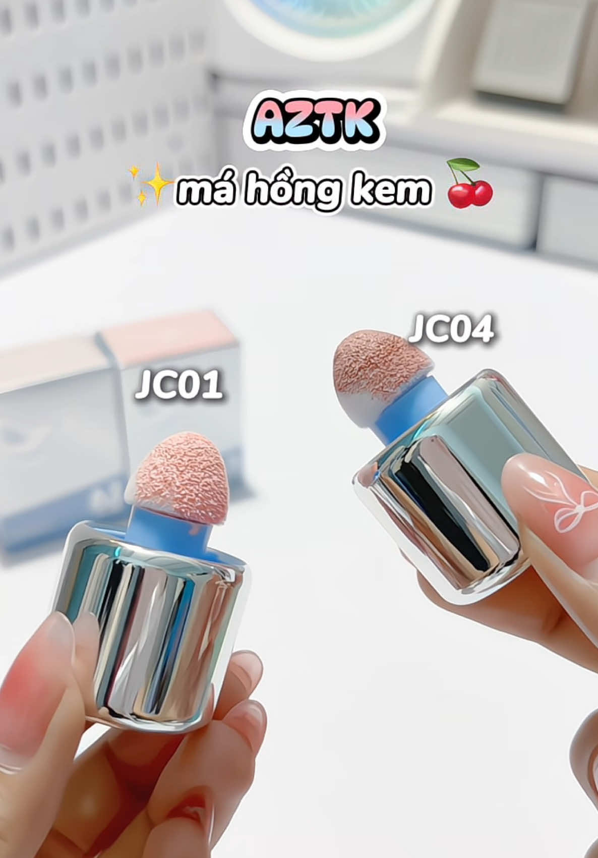 Màu nào make lên cũng xinh lun hẹ hẹ🫰#aztk #mahongkem #mahongkemaztk #mahong #mahongkemlautroi #mahongdanglong #makeup #jc01 #jc04 #muataitiktokshop #trending #viral #xuhuong #fyp #foryou #lin203 