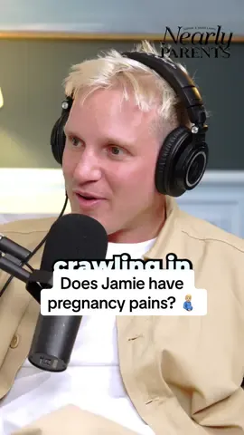 Who’s pain is worse Jamie or Sophie’s? 🤣 Search ‘Nearlyparents rekindle’ on YouTube Spotify or Apple. #nearlyparents #newparents #jamielaing #sophiehabboo #pregnant #sympathy #pains #baby 