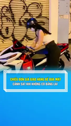 CHIẾU ĐÒN GIẢ GIAO HÀNG ĐỂ QUA MẶT CẢNH SÁT KHI KHÔNG CÓ BẰNG LÁI #giaitri #haihuoc #videohaihuoc #vuinhon #haihuocvuinhon #viralvideos