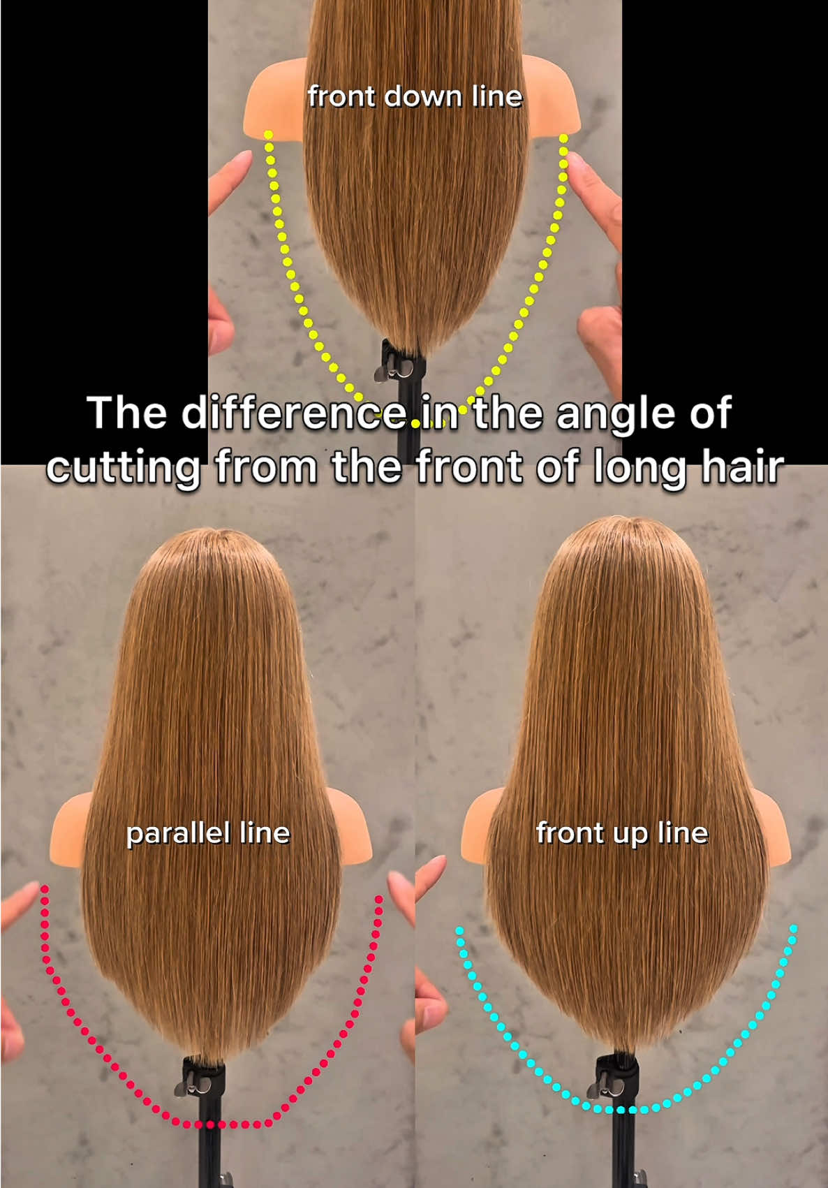 ブロンドロングヘアのアウトラインをフロントから切る切って角度を変えて比べてみました！ I cut the outline of blonde long hair from the front and compared it by changing the angle!　 把金发长发的轮廓从前面剪下来，换个角度比较了一下！ 블론드 롱헤어의 아웃라인을 프론트에서 잘라서 각도를 바꿔서 비교해 봤어요! Corté el contorno del cabello largo rubio desde el frente y lo comparé cambiando el ángulo! Cortei o contorno do cabelo longo loiro pela frente e comparei mudando o ângulo! قطعت الخطوط العريضة للشعر الأشقر الطويل من الأمام وقارنته بتغيير الزاوية! ฉันตัดโครงร่างของผมยาวสีบลอนด์จากด้านหน้าและเปรียบเทียบโดยเปลี่ยนมุม! #cut#カット動画 #ロングヘア #レイヤーカット