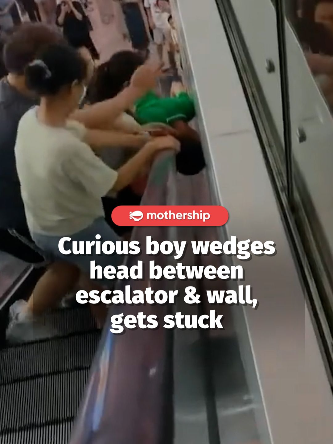 The incident, which occurred on Jul. 16 in Chongqing, China, saw shoppers hitting the emergency stop button and working together to free the boy. According to The Beijing News, mall staff said the boy appeared to have deliberately tried to 
