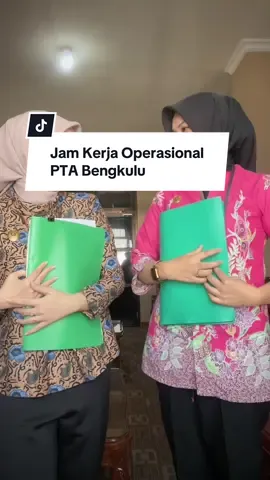 ✨ Mau urus perkara atau konsultasi hukum ke PTA Bengkulu? Yuk simak jam kerja operasional kami biar nggak salah waktu! 📌 Buka Senin – Jumat ⏰Pukul 08.00 – 16.30 WIB (Jumat:  08.00 – 17.00 WIB)  📤 Istirahat: 12.00 – 13.00 WIB (Jumat: 11.30 – 13.00 WIB) Jangan lupa datang tepat waktu ya! 😉 #humasmahkamahagung  #ditjenbadilag 