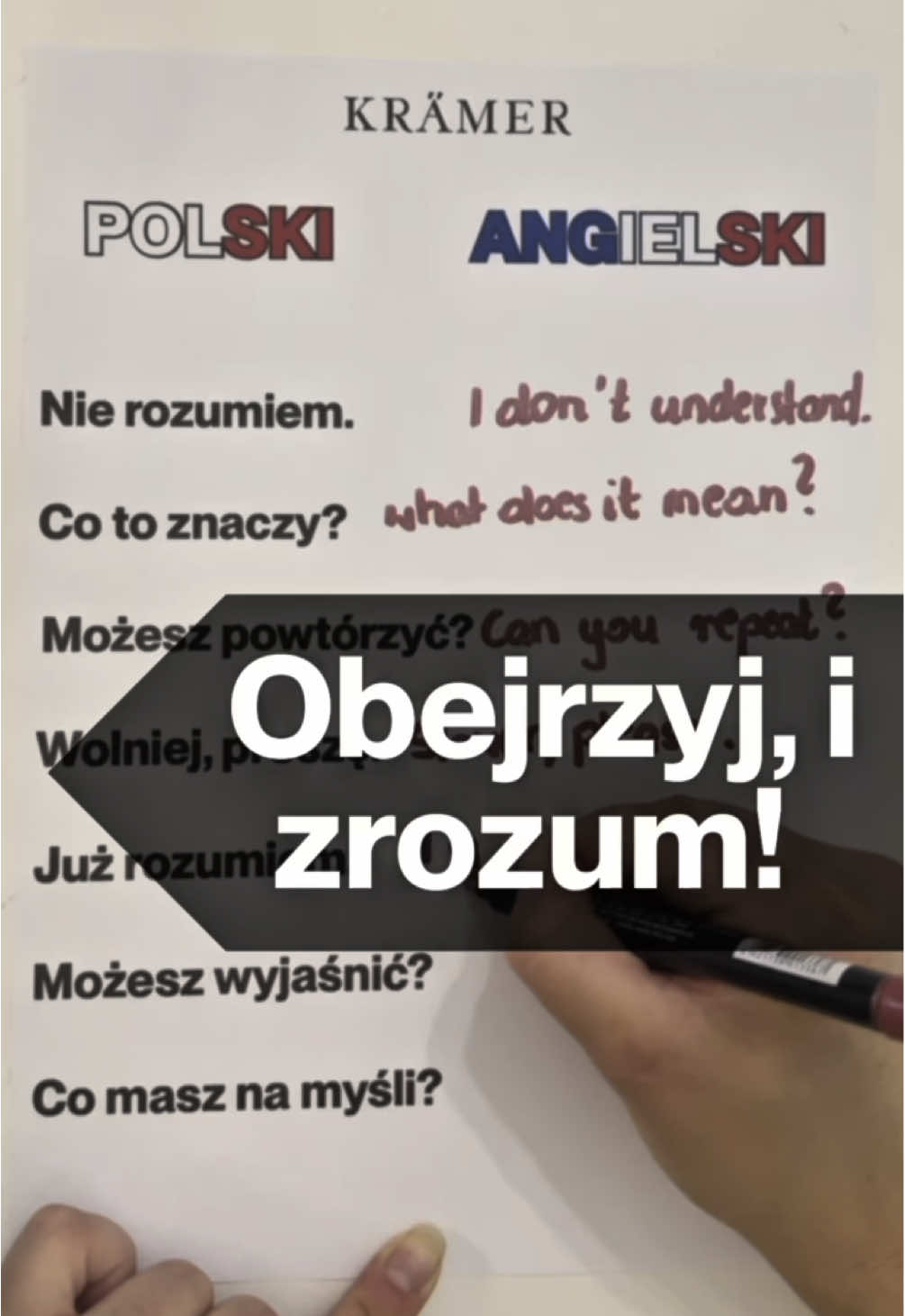 🤔 Jak powiedzieć po angielsku „Nie rozumiem”, „Co to znaczy?” i podobne? Te zwroty przydadzą Ci się w każdej rozmowie, gdy czegoś nie załapiesz! ✨ 📌 Zapisz, żeby mieć je pod ręką, gdy się zgubisz w konwersacji! #english #efl #angielski #naukajęzyka #naukaangielskiego #szkołajęzykowa #wskazówkijęzykowe #błędyjęzykowe #mówjaknative #englishtips