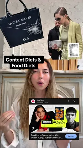 What’s the nutritional value of the content you’re consuming? Will content diets become more important as we live our lives more online than offline? #internetanthropology #anthrotok #food #substack #bookclub #johnmulaney #dualipa #celebritybookclub #books #bookstylist #whatiread #BookTok #CapCut 