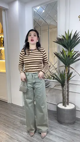 áo thun sọc tay dài 69 k #linhdieu8x #xuhuongtiktok #viral #aothun #aothunnu #thoitrangnu #aothuntron 