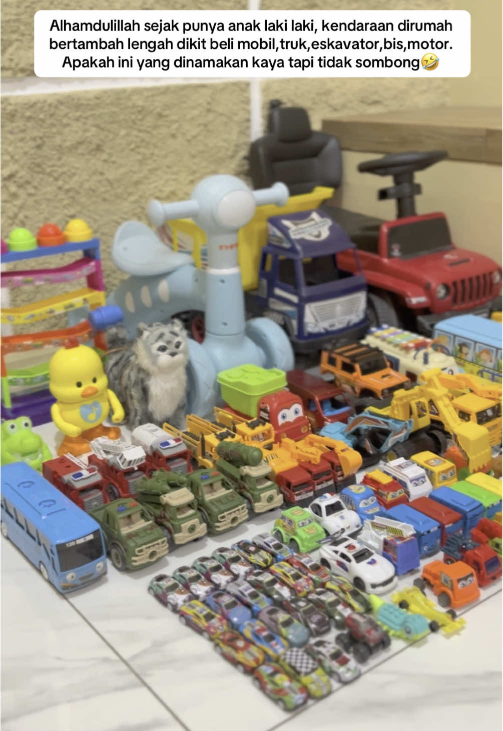 Alhamdulillah ya bun🤭  #mainananak #mainananakviral #anaklakilaki #mainanmobil #toysforkids 