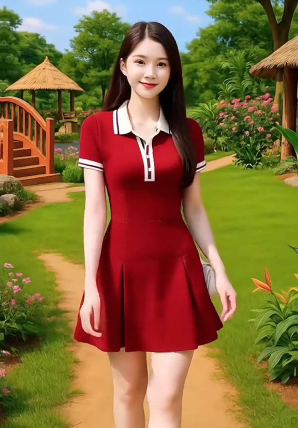 Váy Polo Cổ Bẻ Chân Xếp Ly#vay #dam #macdepmoingay #xuhuong 