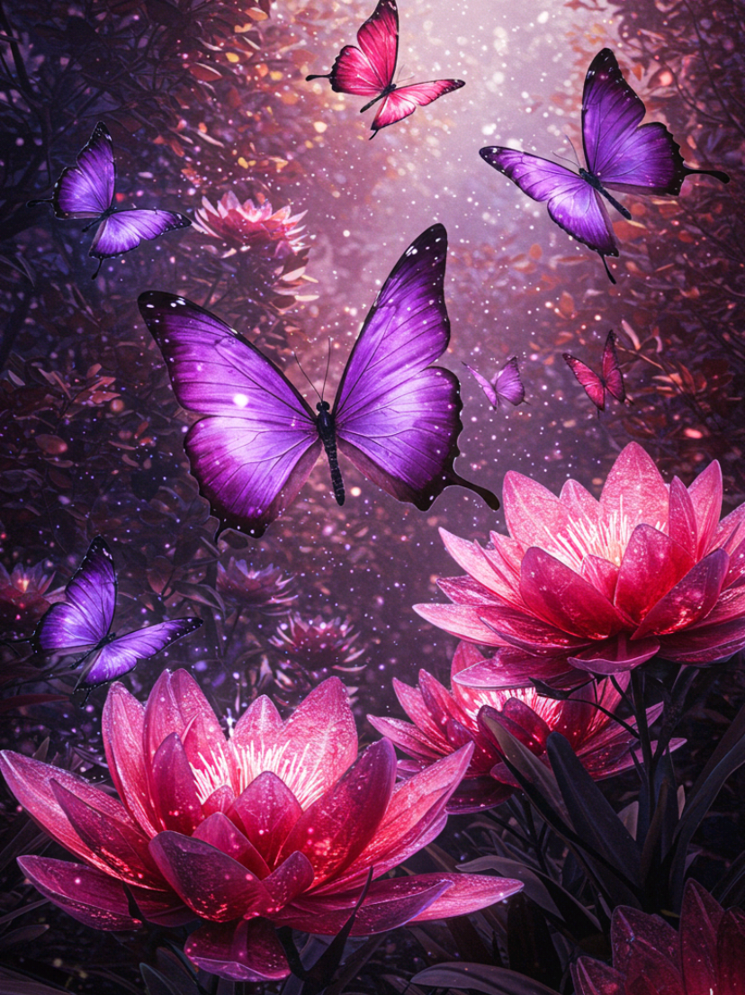 ~幻想的な蝶と森~ Fantastic butterflies and forest@癒やし 👈宇宙飛行士が見た世界 #癒し #蝶 #幻想的  @癒やし 