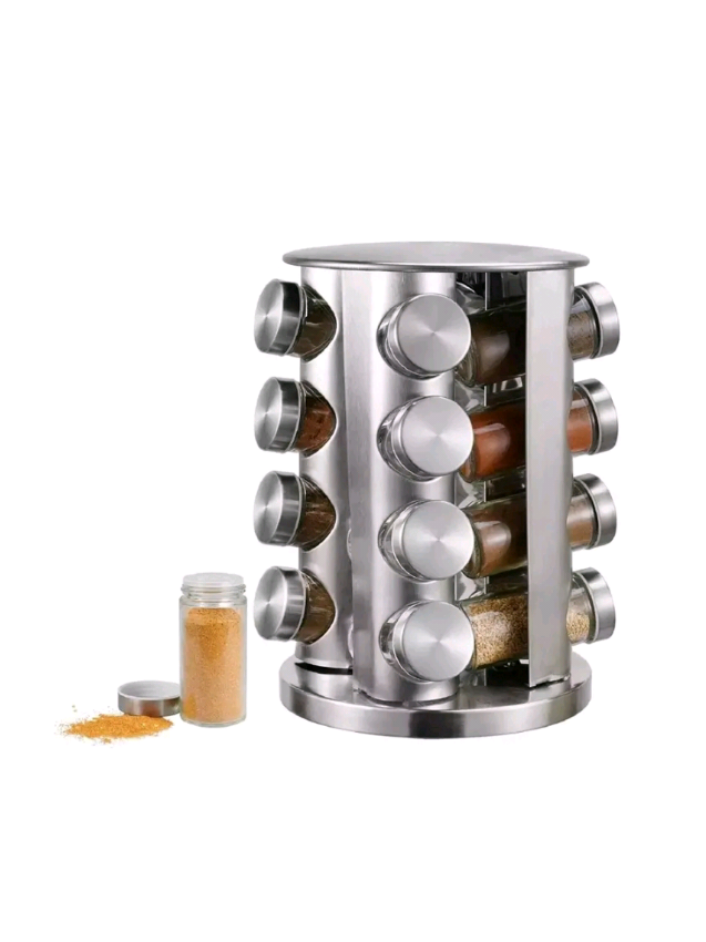 Porta Tempero Condimento Giratório 12 ου 16 Peças Inox Cozinha