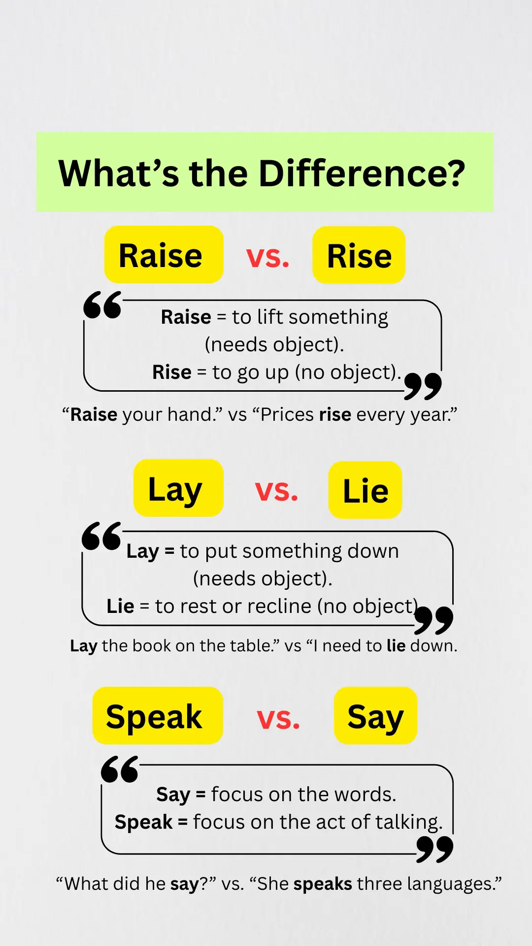 Don’t mix these up! #learnenglish #englishtips #esl #englishwords #englishdaily #vocabulary 