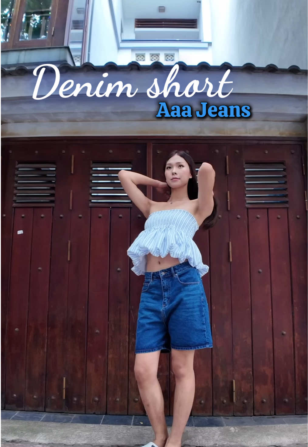 Em short jeans basic nhất định phải có mùa hè nàyy💙🦋🐬 👖:@aaajeans  #foryoupage #fashion #xuhuong #OOTD #trending 