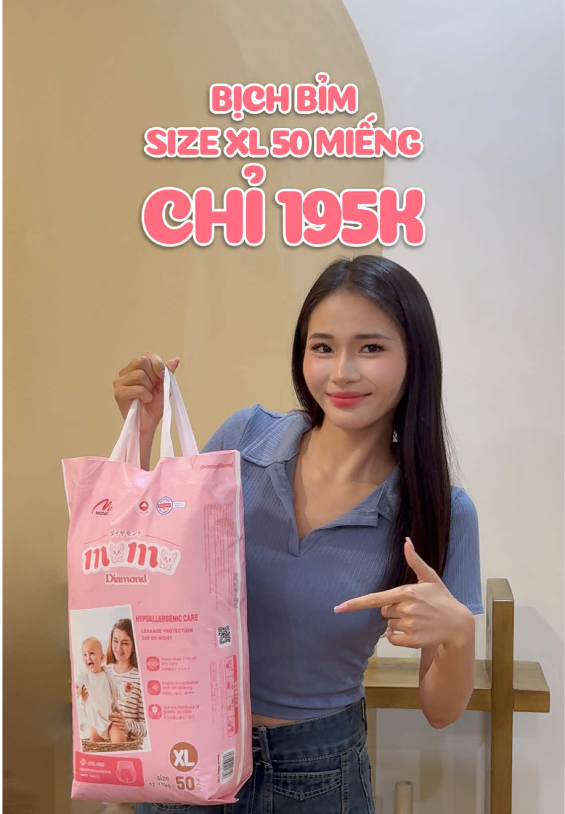 Sốc sốc bỉm Momo Diamond giá ưu đãi mẹ ơi. #momodiamond #bimchobe #tabim #hot 