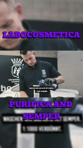 Labocosmetica Purifica and Semper - Purifica is an Acid Shampoo that can remove lime scaling and rejuvenate ceramic coating. Semper is a Neutral Shampoo safe for any surface or protection on your vehicle. #Labocosmetica_Official #purifica #semper #acidwash #acidshampoo #labocosmetica #detailing 