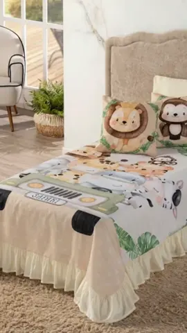🦁✨ Deixe o quarto das crianças ainda mais encantador com esse kit cobre-leito infantil tema Safari! Conforto e fofura que fazem a diferença na decoração. 💚 Ideal para transformar o ambiente com alegria e aconchego! Compre agora na Shopee: 👉 https://s.shopee.com.br/7Km5k7Qqnp #decorinfantil #quartokids #cobreleitoinfantil #mamaedeprimeiraviagem 