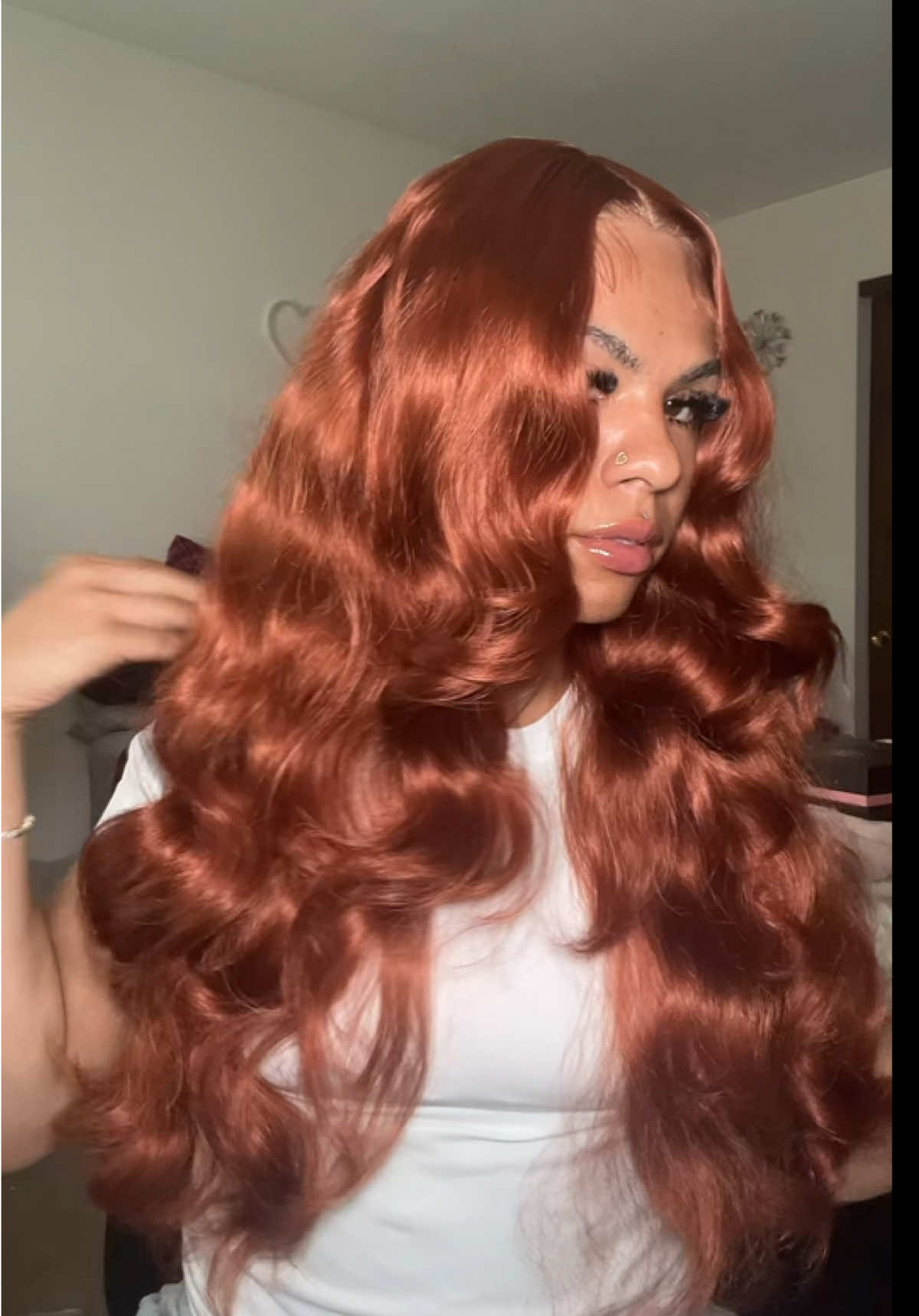 24” Synthetic wig 50% off rn❤️ #wiginstall #syntheticwig #synthetichair #wigs #tiktokshop #tiktokshopfinds #sale #wig