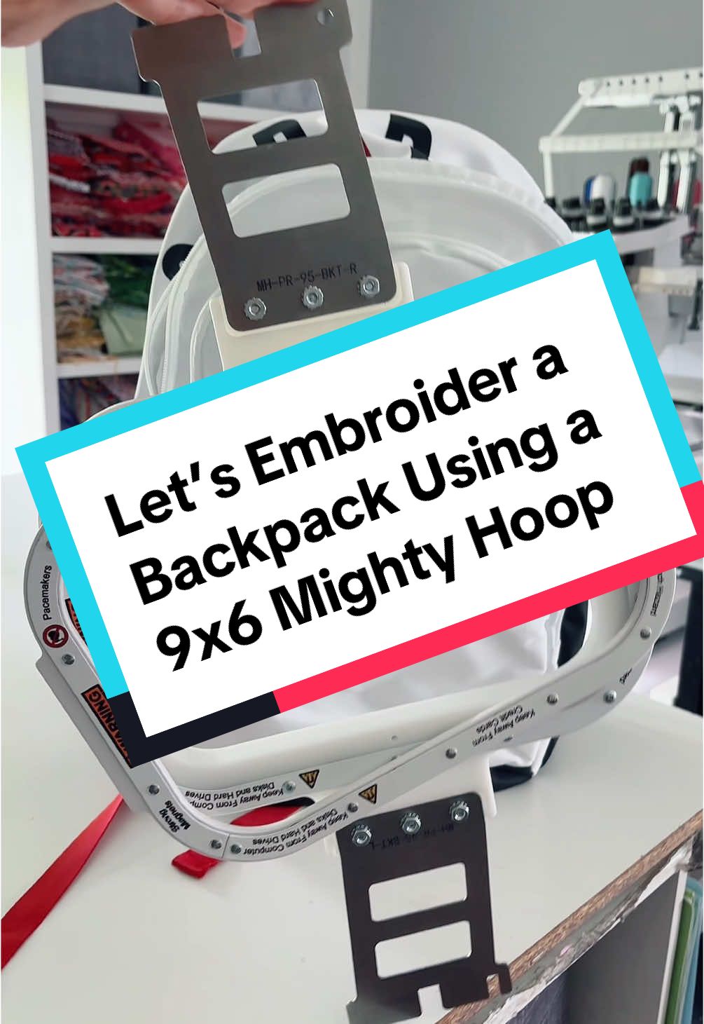 With back to school season almost here, I offer my local clients BYOB (bring your own backpack) monogramming. Not only can I do shirts with this 9x6, but I can also do bags. It’s a great versatile hoop! Don’t forget to use my affiliate link for FREE SHIPPING off your next @HoopMasterMightyHoop order. #embroidery #embroiderymachine #crafting #SmallBusiness #mightyhoop #hoopmaster #monogramming 