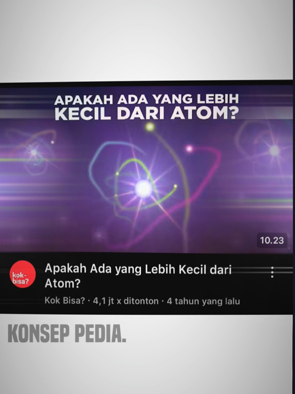 🔬 ADA YANG LEBIH KECIL DARI ATOM? 
