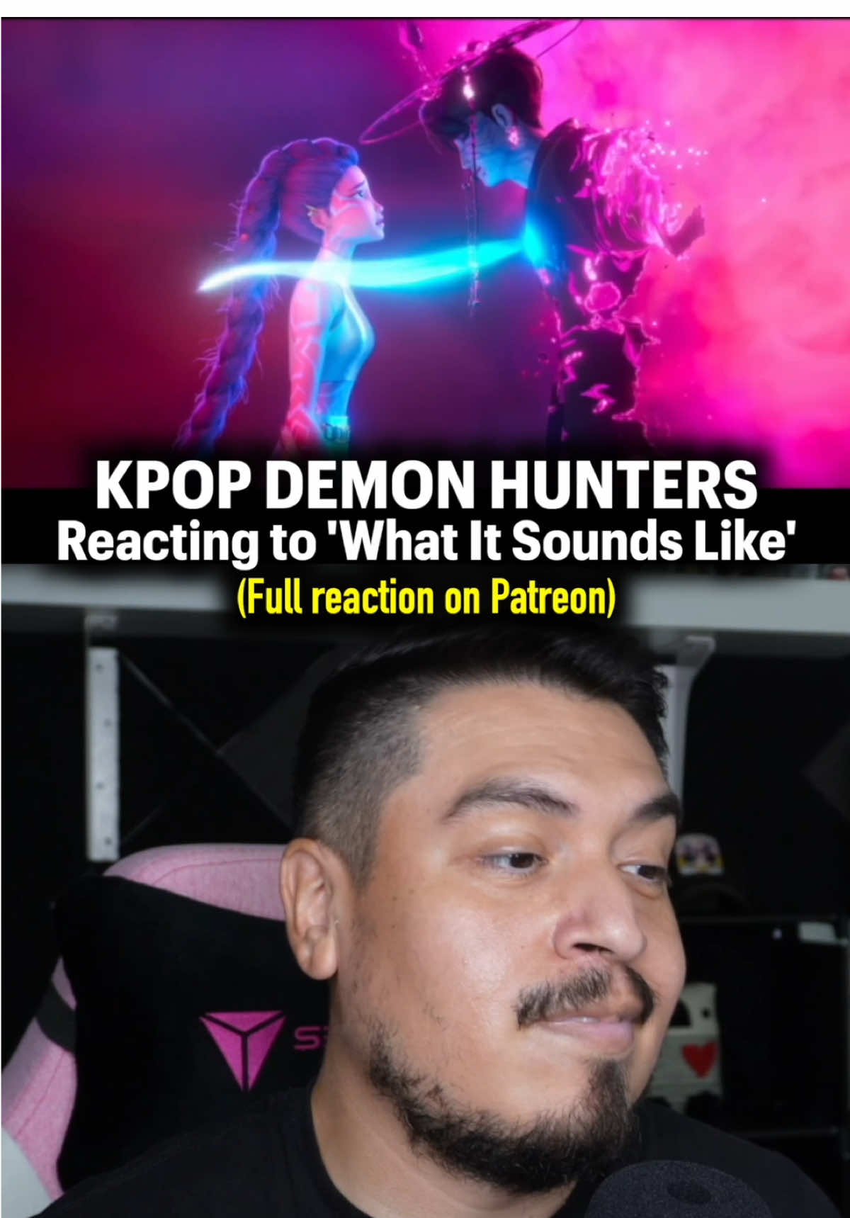 I found Kpop Demon Hunters! Reacting to Huntrix 'What It Sounds Like'! #fyp #foryou #react #kpopdemonhunters #huntrix #whatitsoundslike #rumi #jinu #reaction #movie #netflix #sajaboys #kpop #bts #btsarmy 