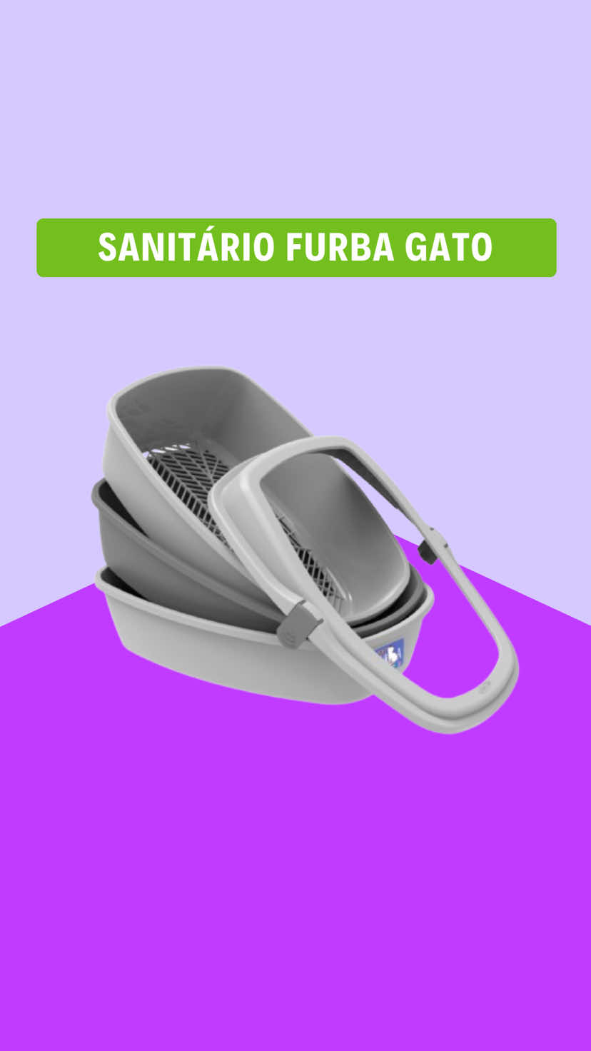 Maior higiene e praticidade para seu pet. Fácil de manusear, o sanitário furba acompanha 2 bandejas, 1 peneira e 1 tampa para que a areia não caia para fora. Acesse: www.vmlimport.com e conheça nossa loja. #petcare #produtospet #caixadeareia 