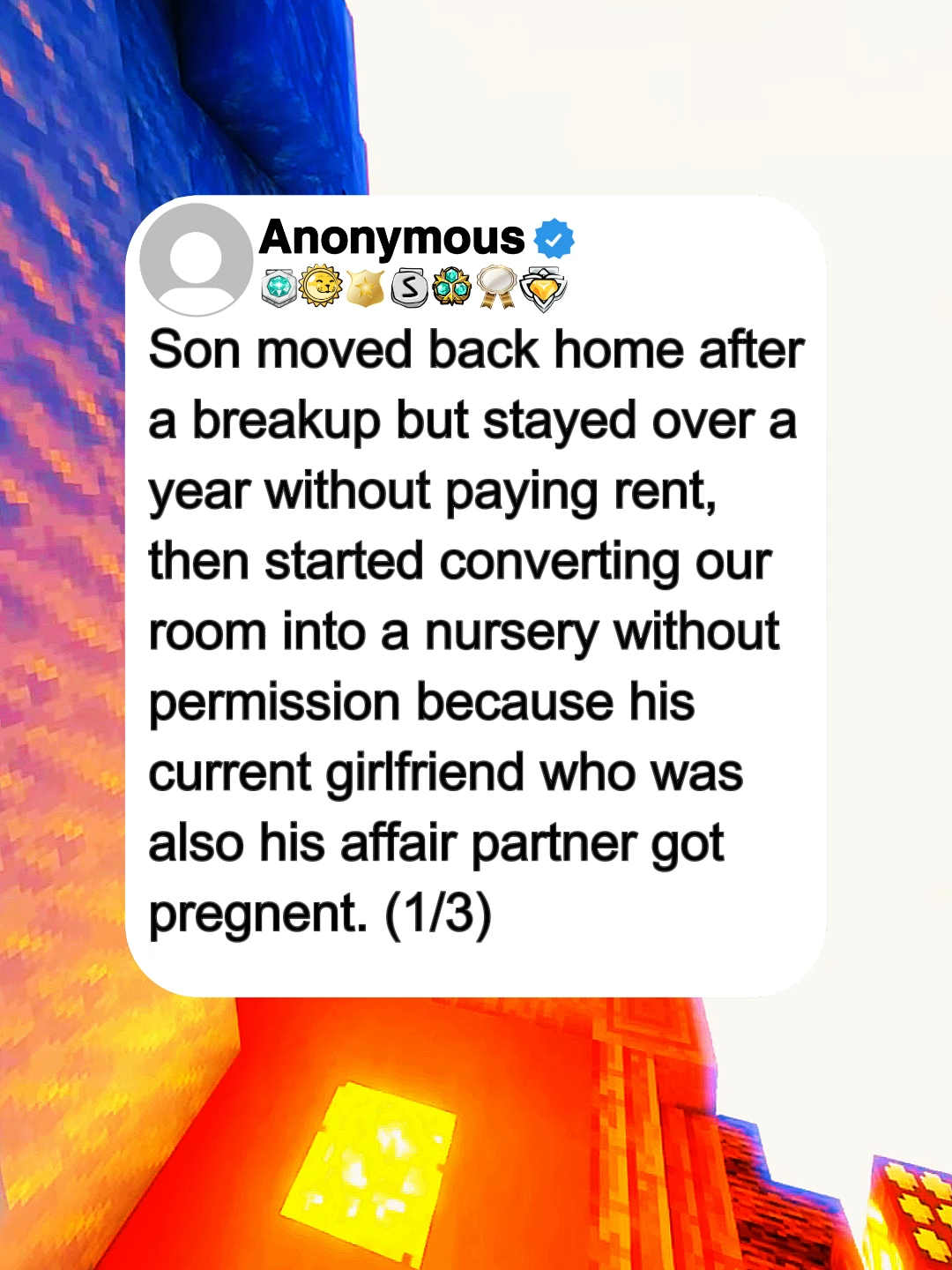 Son Moved Back Home After a Breakup But Stayed Over a Year Without Paying Rent, Then Started Converting Our Room Into a Nursery Without Permission Because His Current Girlfriend Who Was Also His Affair Partner Got Pregnent. (1/3) #minecraftparkour #reddit #redditstories