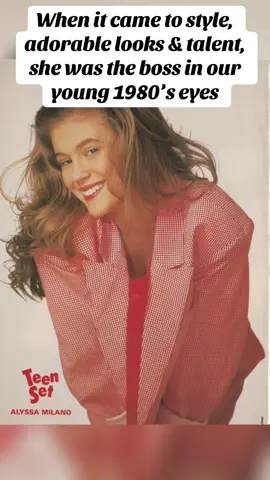We loved her hair. We loved her makeup. We loved her clothes.  She was who we wanted to be. #alyssamilano #80s #genx  #80skid #memories 