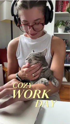 And with biscuits. She works so hard  #cat #cats #catsoftiktok #cozyday #workfromhome #wfh #wfhlife 