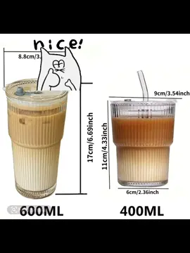 Large Capacity Striped Tumbler With Lid ,1/2 Counts Inulated Glass cup #tikotkshop #treanding #fouryou #fyp #viral_video #
