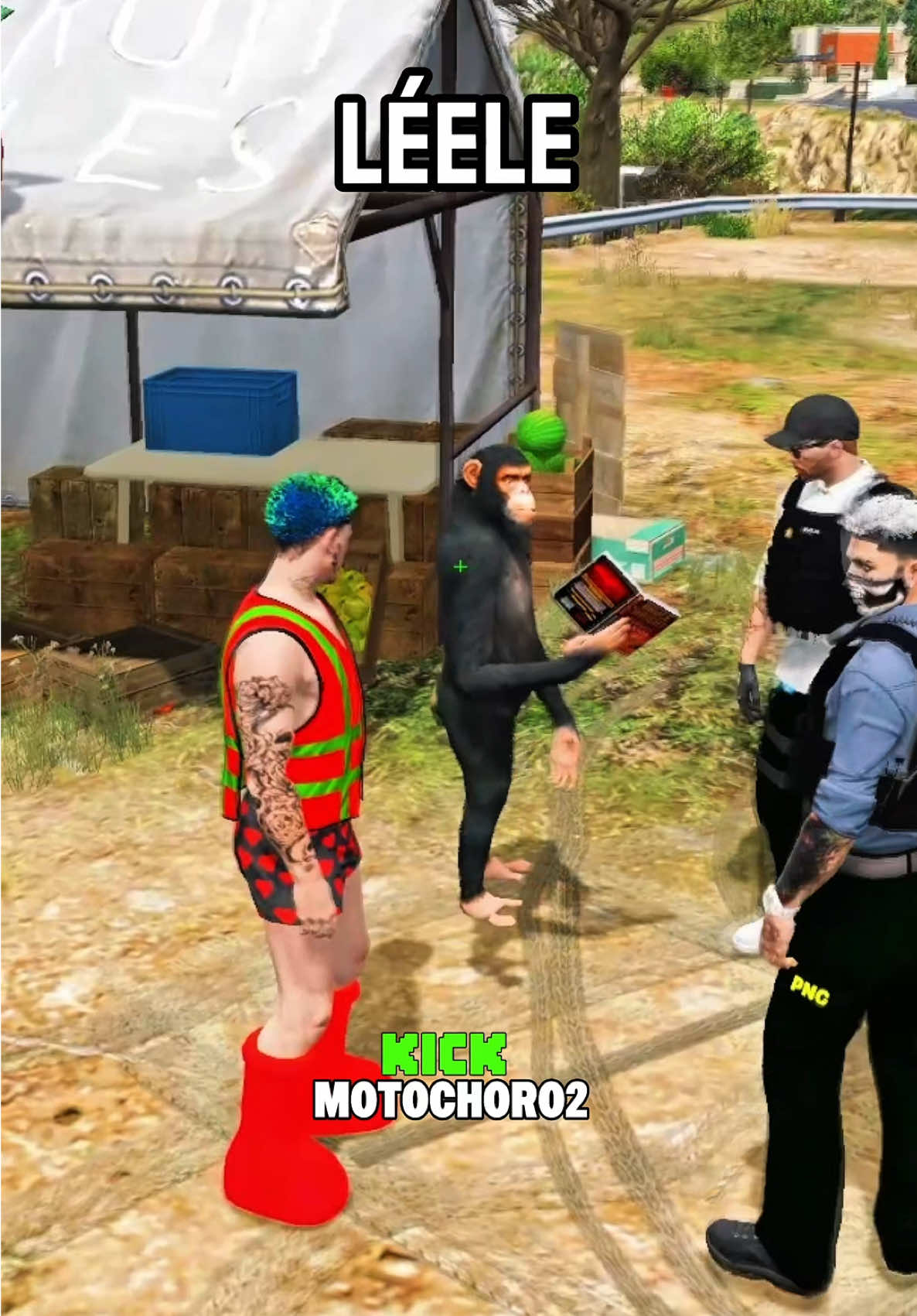 EL MONO QUE SABE LEER 😂🐒#gta5 #gta5online #motochoro #gtaroleplay #gta6 